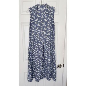 APRIL CORNELL Sleeveless Maxi Dress Rayon Purple Daisey Womens Size Medium